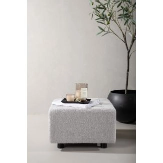 Poef Elydrane Lichtgrijs