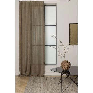 Linnen-look Gordijn 2-pack Vardoft Bruin
