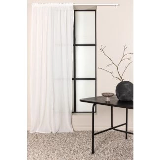 Linnen-look Gordijn 2-pack Rosendimma Wit