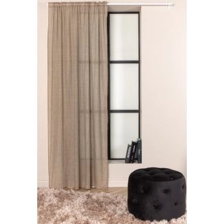 Linnen-look Gordijn 2-pack Rosendimma Bruin