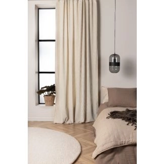 Ruimteverduisterende Fluweel Gordijn 2-pack Kristallglans Beige