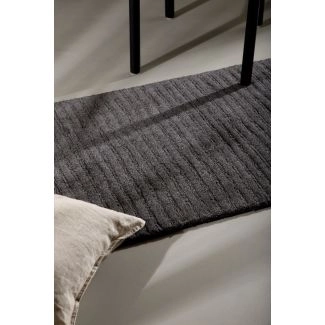 Loper Zentura Donkergrijs Wollen Vloerkleed