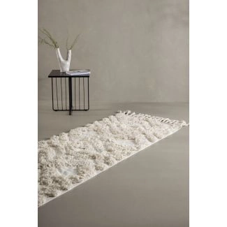 Loper Rio Wit Katoenen Vloerkleed