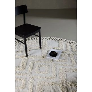 Rond Rio Wit Katoenen Vloerkleed