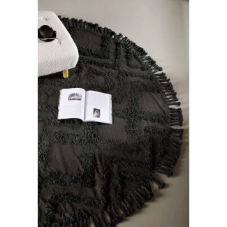 Rond Rio Grijs Katoenen Vloerkleed