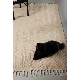 Wollen Vloerkleed Ovelia Beige