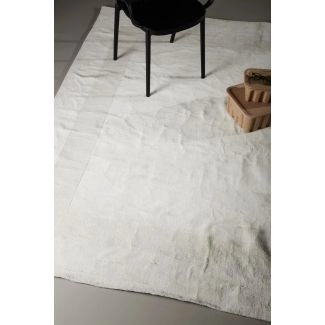 Vierkant Myrel Wit Viscose Vloerkleed