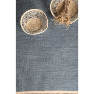 Wollen Vloerkleed Anata Blauw