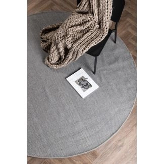 Rond Anata Lichtgrijs Wollen Vloerkleed