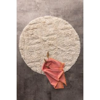 Rond Rio Gebroken wit Badmat