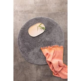 Rond Meja Donkergrijs Badmat