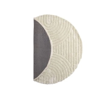 Rond Veron Wit Hoogpolig Vloerkleed