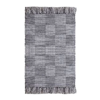 Katoenen Vloerkleed Der Zwart