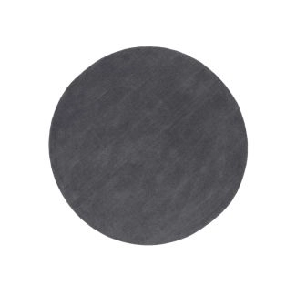 Rond Aliora Donkergrijs Wollen Vloerkleed