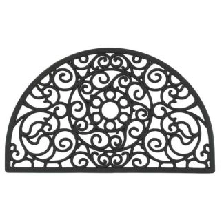 Gjutjärn Zwart 45x75 cm Machinaal Geweven Vloerkleed