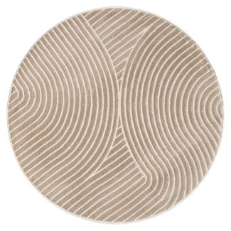 Rond Bella Spin Donkerbeige Wilton Vloerkleed