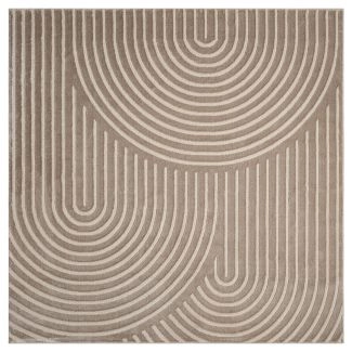 Vierkant Bella Zen Donkerbeige Wilton Vloerkleed