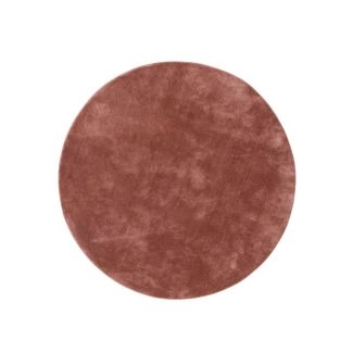Rond Bono Roze Hoogpolig Vloerkleed