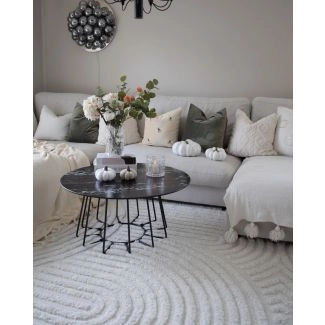 Hoogpolig Vloerkleed Brolly Bene Crème