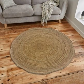 Rond Candace Fläta Natuur Jute Vloerkleed
