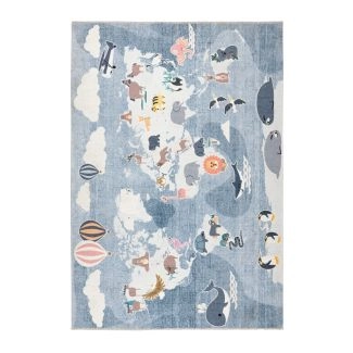 Kindervloerkleed Gwendolen Blauw