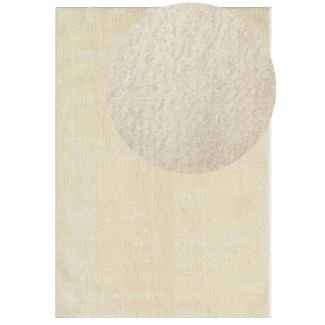 Wasbaar Zacht Hoogpolig Vloerkleed Cloudy Lichtbeige