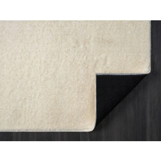 Loper Cloudy Lichtbeige Wasbaar Zacht Hoogpolig Vloerkleed