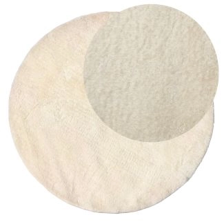 Rond Cloudy Lichtbeige Wasbaar Zacht Hoogpolig Vloerkleed