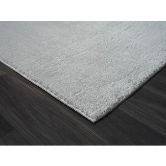 Loper Cloudy Zilver Wasbaar Zacht Hoogpolig Vloerkleed