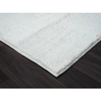 Loper Cloudy Wit Wasbaar Zacht Hoogpolig Vloerkleed