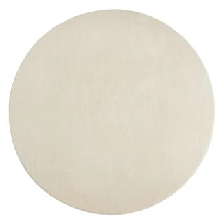 Rond Comfy Beige Wasbaar Hoogpolig Vloerkleed