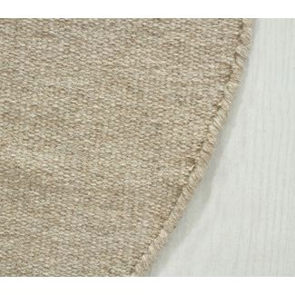 Rond Dalen Beige Wollen Vloerkleed