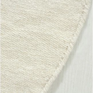 Rond Dalen Gebroken wit Wollen Vloerkleed