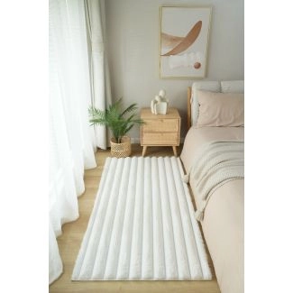 Loper Rabbit Stripe Gebroken wit Pelskleed