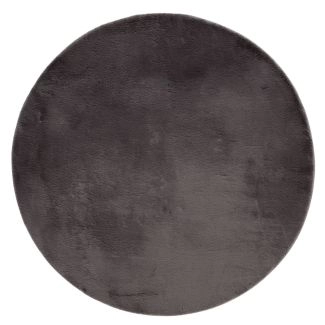 Rond Eline Antraciet Hoogpolig Vloerkleed