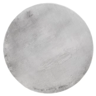 Rond Eline Grijs Hoogpolig Vloerkleed