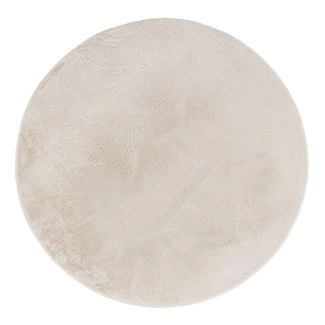 Rond Eline Natuur Hoogpolig Vloerkleed