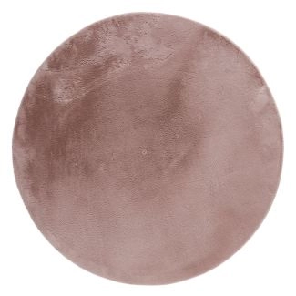 Rond Eline Roze Hoogpolig Vloerkleed