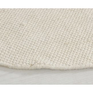 Rond Elsa Gebroken wit Wollen Vloerkleed