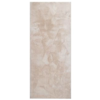 Loper Fluffy Beige Wasbaar Zacht Hoogpolig Vloerkleed