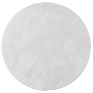 Rond Fluffy Gebroken wit Wasbaar Zacht Hoogpolig Vloerkleed