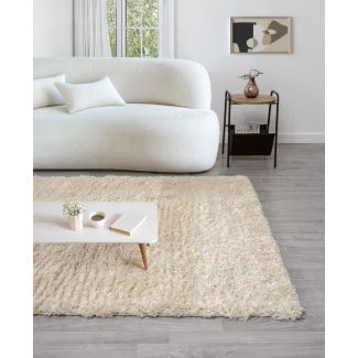 Zacht Hoogpolig Vloerkleed Furry Beige