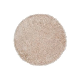 Rond Harit Beige Hoogpolig Vloerkleed