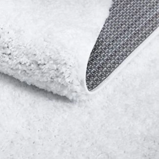 Vierkant Lazy Wit Hoogpolig Vloerkleed