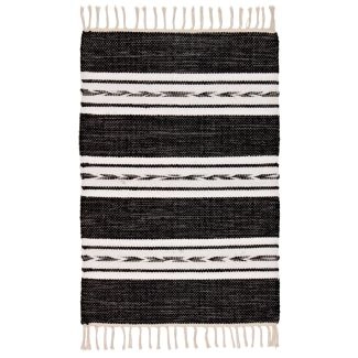 Katoenen Vloerkleed Girsu Zwart