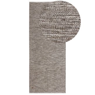 Loper Lunda Greige Wollen Vloerkleed