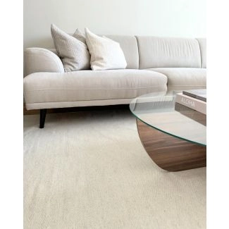 Wollen Vloerkleed Lunda Gebroken wit