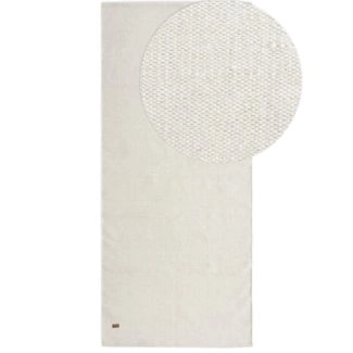 Loper Lunda Gebroken wit Wollen Vloerkleed