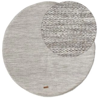 Rond Lunda Lichtgrijs Wollen Vloerkleed