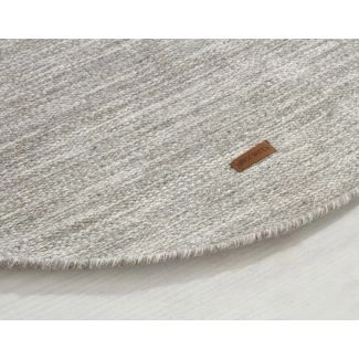 Rond Lunda Lichtgrijs Wollen Vloerkleed